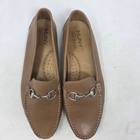Marc Joseph New York Carter Road Loafers Womens 9 Taupe Leather - Picture 4 of 8